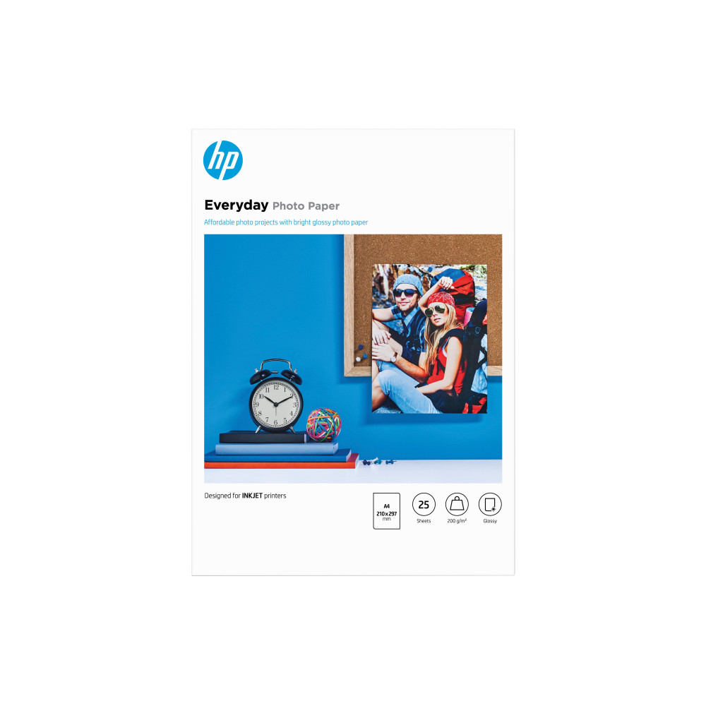 HP Confezione da 25 fogli carta fotografica lucida Everyday A4/210 x 297 mm