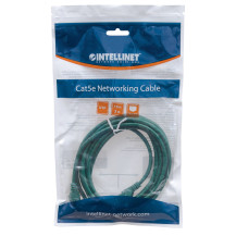 Intellinet Cat6, 1m cavo di rete Verde U/UTP (UTP)