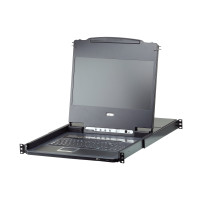 ATEN CL6708MW-ATA-AG console a rack 43,9 cm (17.3") 1920 x 1080 Pixel Metallo, Plastica Nero 1U