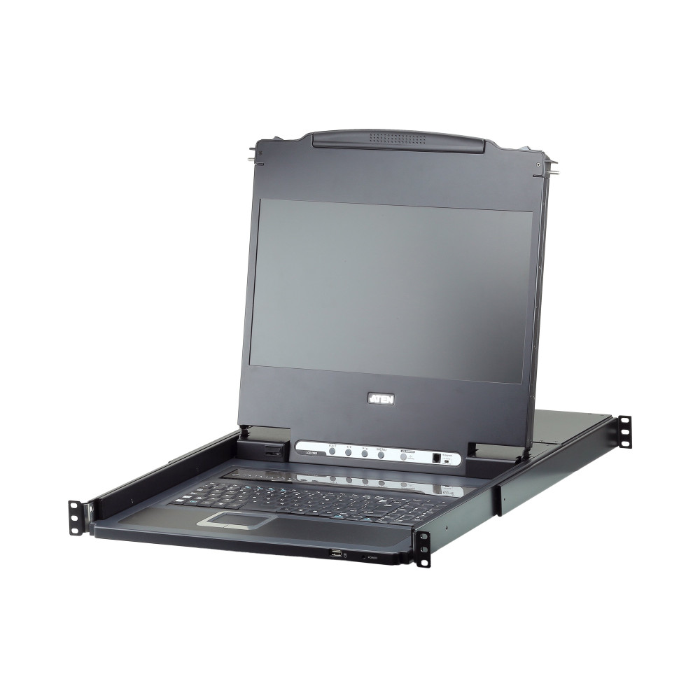ATEN CL6708MW-ATA-AG console a rack 43,9 cm (17.3") 1920 x 1080 Pixel Metallo, Plastica Nero 1U