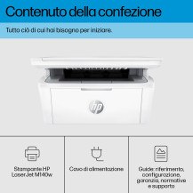 HP LaserJet M140w Wireless Multifunction Bianco e nero Stampante, Fotocopiatrice, scanner