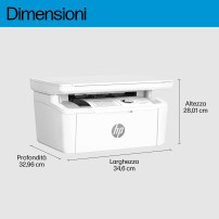 HP LaserJet M140w Wireless Multifunction Bianco e nero Stampante, Fotocopiatrice, scanner