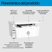 HP LaserJet M140w Wireless Multifunction Bianco e nero Stampante, Fotocopiatrice, scanner