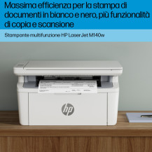 HP LaserJet M140w Wireless Multifunction Bianco e nero Stampante, Fotocopiatrice, scanner