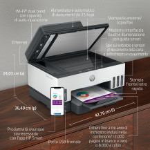 HP Smart Tank 7605 Wireless All-in-One Colore Stampante, Stampa fronte/retro; fotocopiatrice, scanner