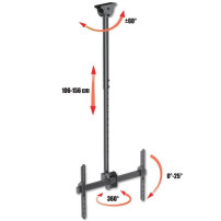 Techly Supporto Telescopico Lungo a Soffitto per TV LED LCD 37-70" (ICA-CPLB 946L)