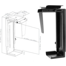 Techly ICA-CS 66 supporto per CPU Porta CPU sotto scrivania Nero