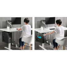 Techly ICA-CS 66 supporto per CPU Porta CPU sotto scrivania Nero