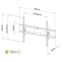 Techly Supporto a Muro per TV LED LCD 40-65" Inclinabile (ICA-PLB 131L)