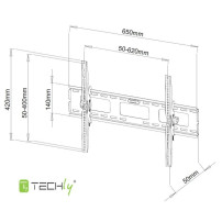 Techly Supporto a Muro per TV LED LCD 40-65" Inclinabile (ICA-PLB 131L)