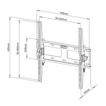Techly Supporto a Muro per TV LED LCD 23''-55'' Inclinabile Nero (ICA-PLB 131M)