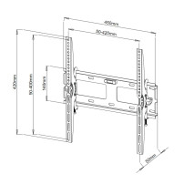 Techly Supporto a Muro per TV LED LCD 23''-55'' Inclinabile Nero (ICA-PLB 131M)