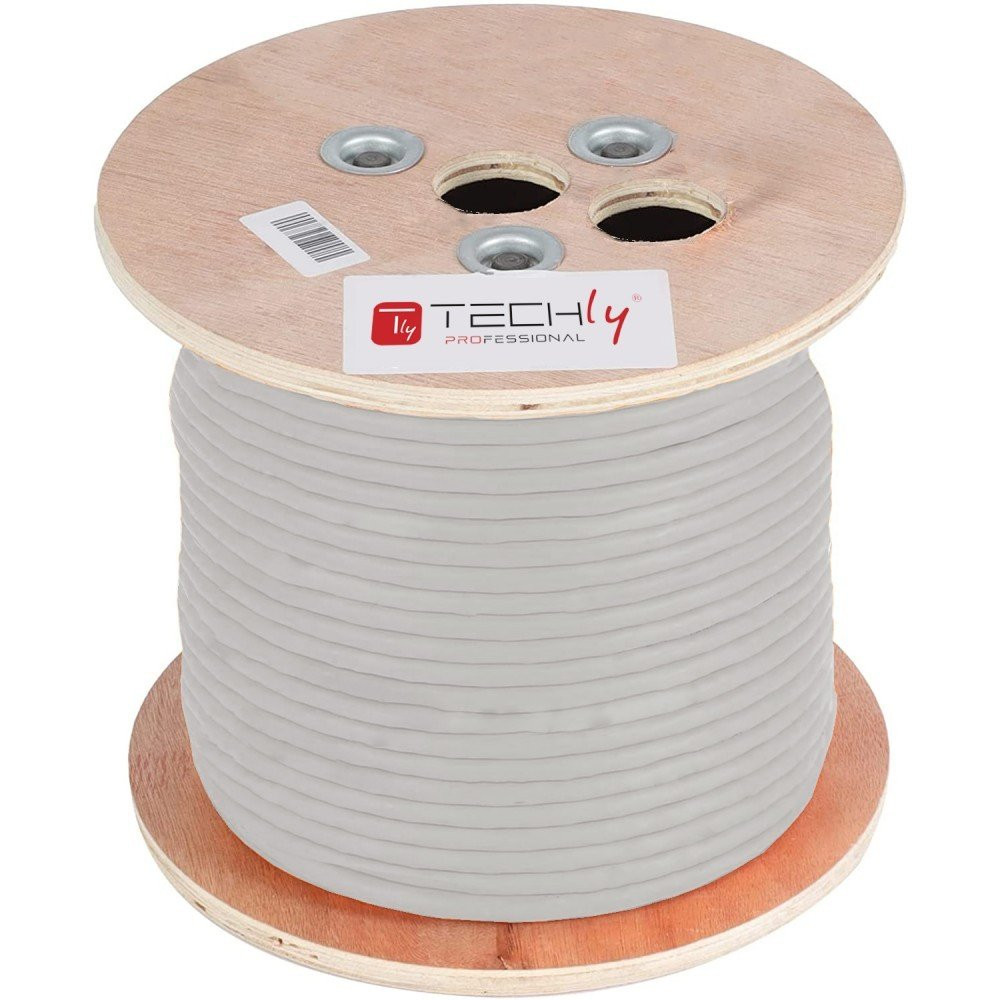 Techly ITP-C6A-FLS305 cavo di rete Grigio 305 m Cat6a S/FTP (S-STP)