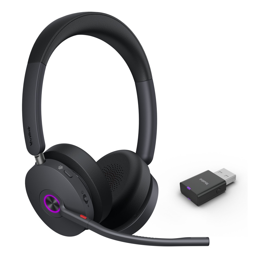 Yealink WH68 Hybrid Teams Auricolare Con cavo e senza cavo A Padiglione Musica e Chiamate USB tipo-C Bluetooth Nero