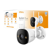 Imou Bullet 3 5MP/3K da esterno. Visione notturna Full Color, Rilevamento Umano con Faretto e Sirena, Audio Bidirezionale, ottic