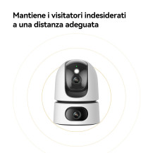 Imou mou Ranger DUAL 10MP (5MP+5MP) Telecamera WiFi Interno con Doppia Lente, 360°PTZ Telecamera da Interno, Rilevamento Umano, 