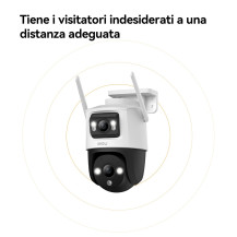 Imou Crusier DUAL 10MP (5MP+5MP) Telecamera Wi-Fi Esterno Doppio Obiettivo, 360°PTZ Videocamera Sorveglianza Esterno con Visione