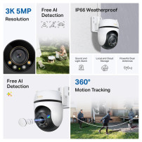 TP-Link TAPO C530WS telecamera di sorveglianza Torretta Telecamera di sicurezza IP Esterno 2880 x 1620 Pixel Parete