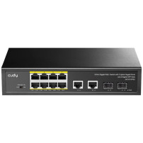 CUDY GS1010PS2 - SWITCH 8 PT GIGABIT POE+ - 2 GIGABIT UPLINK PT - 2 GIGABIT SFP SLOT 120W CUDGS1010PS2