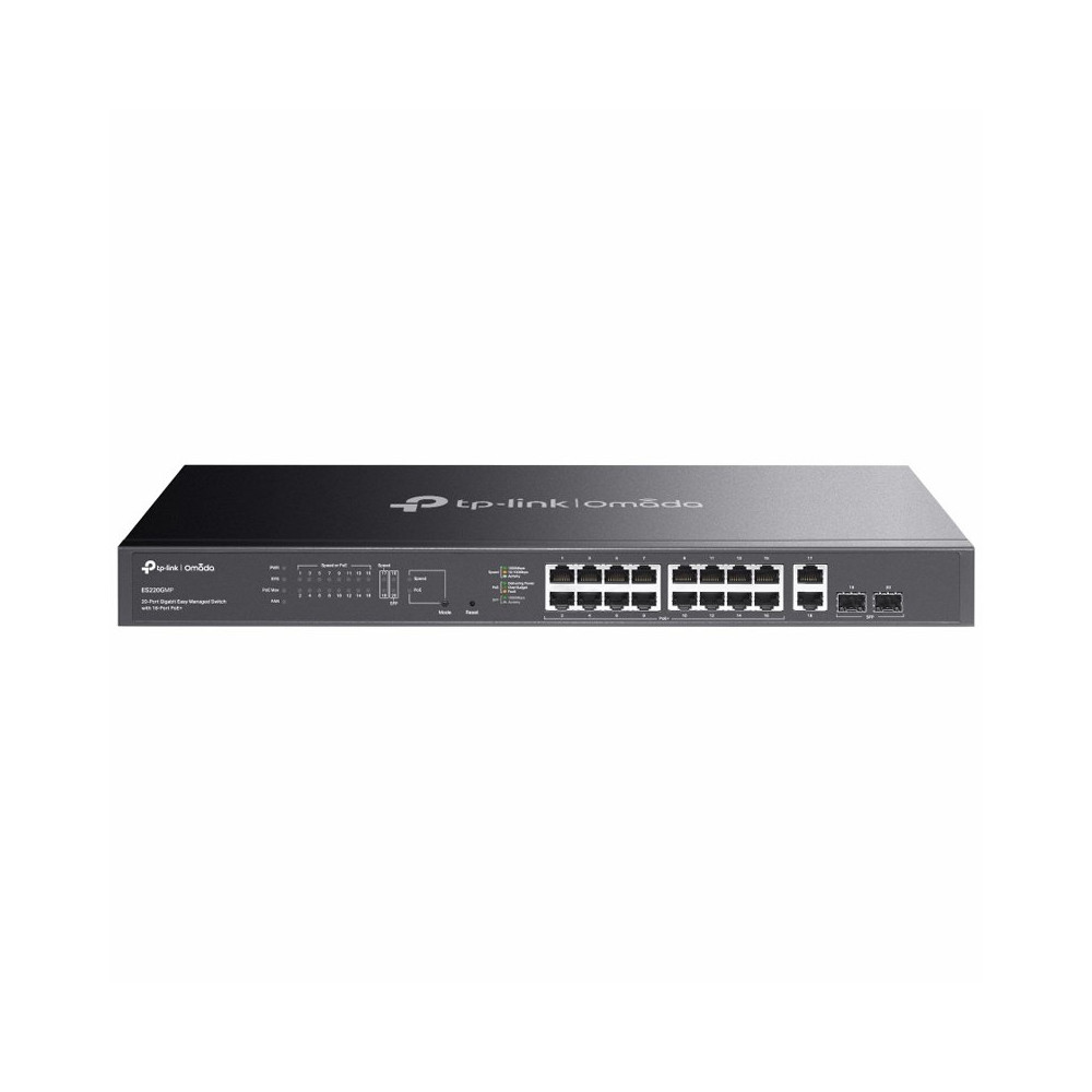 OMADA (TP-LINK) ES220GMP - SWITCH EASY MANAGED 20 PT LAN GIGABITCON 16 PT POE+ - MONT. RACK 1U 19"" TPLES220GMP