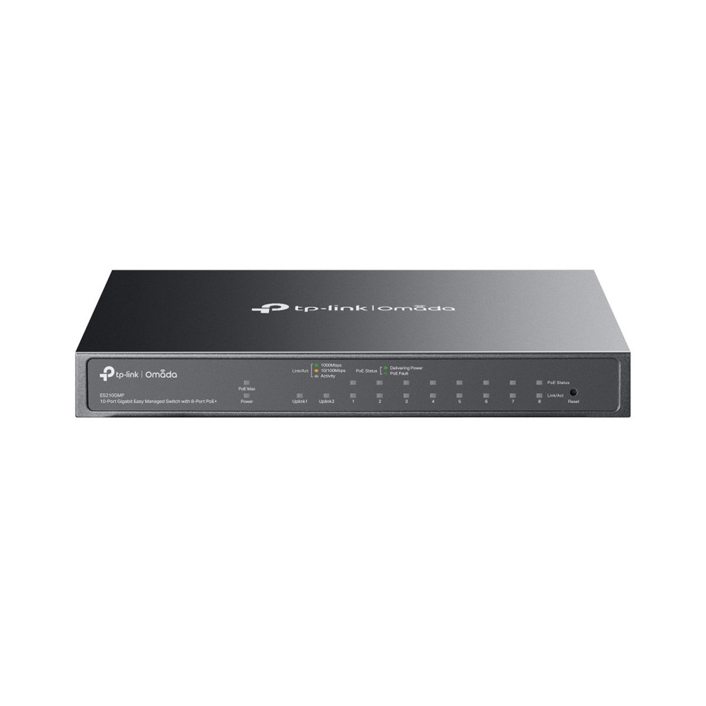 OMADA (TP-LINK) ES210GMP - SWITCH EASY MANAGED 10 PT LAN GIGABIT CON 8 PT POE+ TPLES210GMP