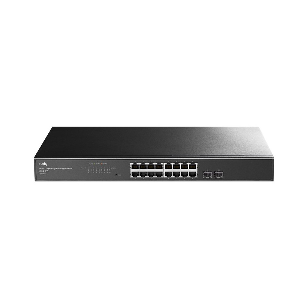 CUDY GS1016ES2 - SWITCH 16-PORT GIGABIT - 2 Gigabit SFP PORTS - Cudy Cloud APP CUDGS1016ES2
