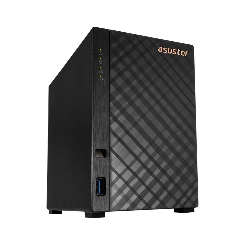 ASUSTOR DRIVESTOR 2 (AS1202T) - 2 BAY TOWER NAS, QUAD-CORE 1.7GHZ CPU, 2.5GBE PORT, 1GB DDR4, 3X USB 3.0 (DISKLESS) ASTAS1202T