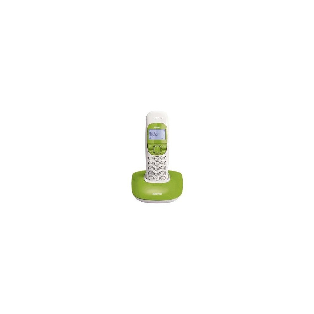 BRONDI NICE (BIANCO/VERDE) - TELEFONO CORDLESS SINGOLO - VIVAVOCE BRONICEW/GN