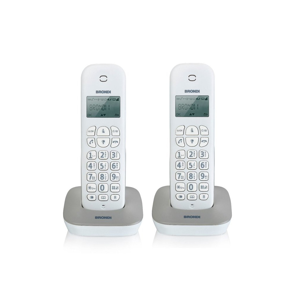 BRONDI GALA TWIN (BIANCO/GRIGIO) - TELEFONO CORDLESS DOPPIO BROGALATWINGR