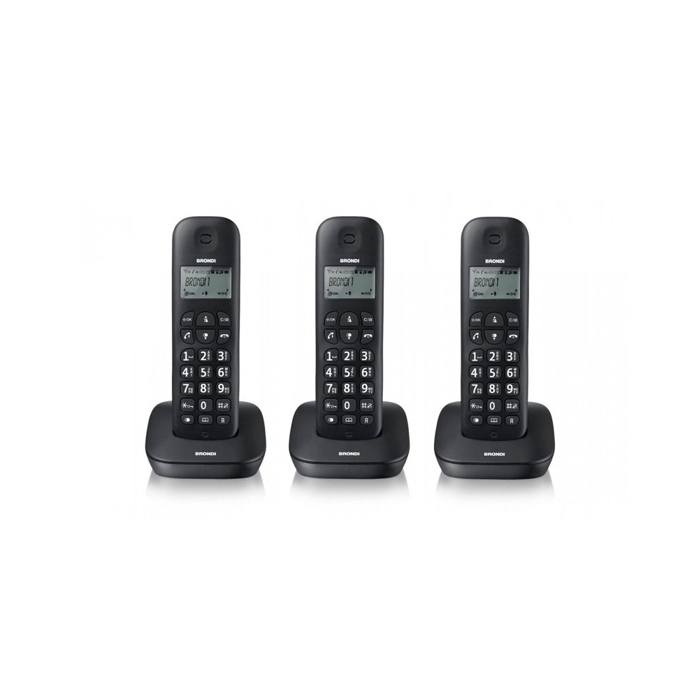 BRONDI GALA TRIO (NERO) - TELEFONO CORDLESS TRIPLO BROGALATRIOBK