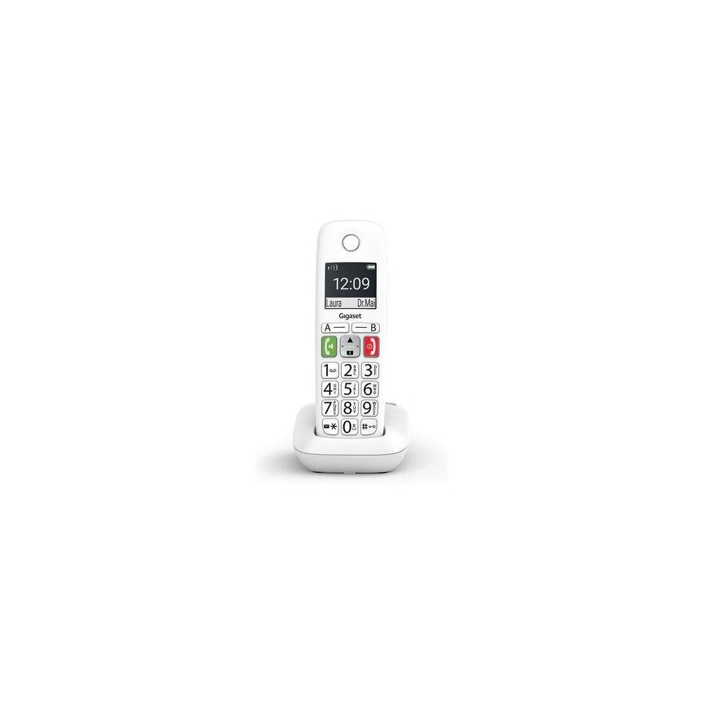 GIGASET E290 (BIANCO) - TELEFONO CORDLESS SENIOR - VIVAVOCE - TASTI GRANDI SIEE290W