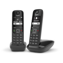 GIGASET AS690 DUO (NERO) - TELEFONO CORDLESS DOPPIO - VIVAVOCE SIEAS690DUOBK