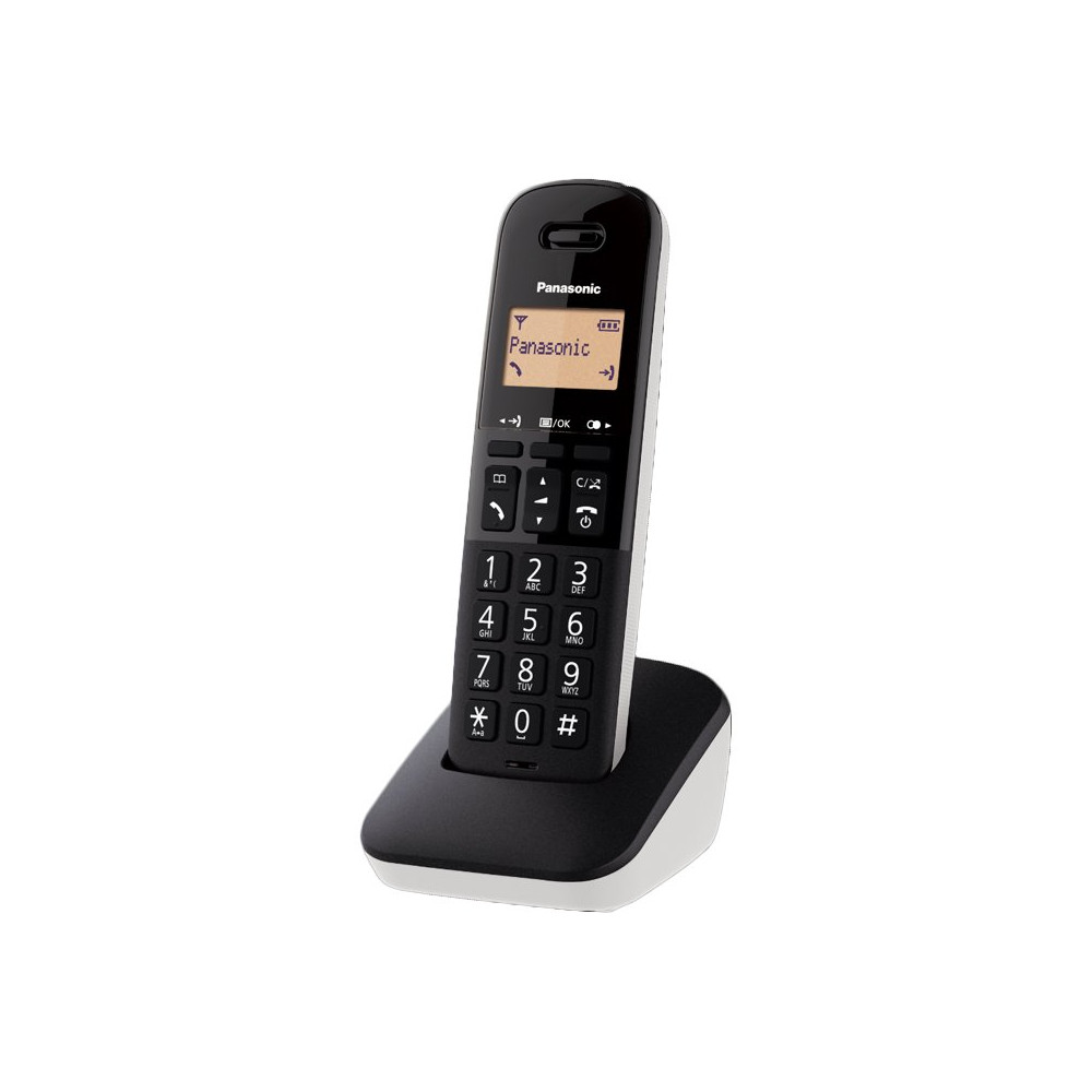 PANASONIC KX-TGB610JT (NERO/BIANCO) - TELEFONO CORDLESS - IMPUGNATURA ANTISCIVOLO - AUTONOMIA IN CHIAMATA 18H PANKXTGB610BK/W
