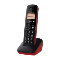 PANASONIC KX-TGB610JT (NERO/ROSSO) - TELEFONO CORDLESS - IMPUGNATURA ANTISCIVOLO - AUTONOMIA IN CHIAMATA 18H PANKXTGB610BK/R