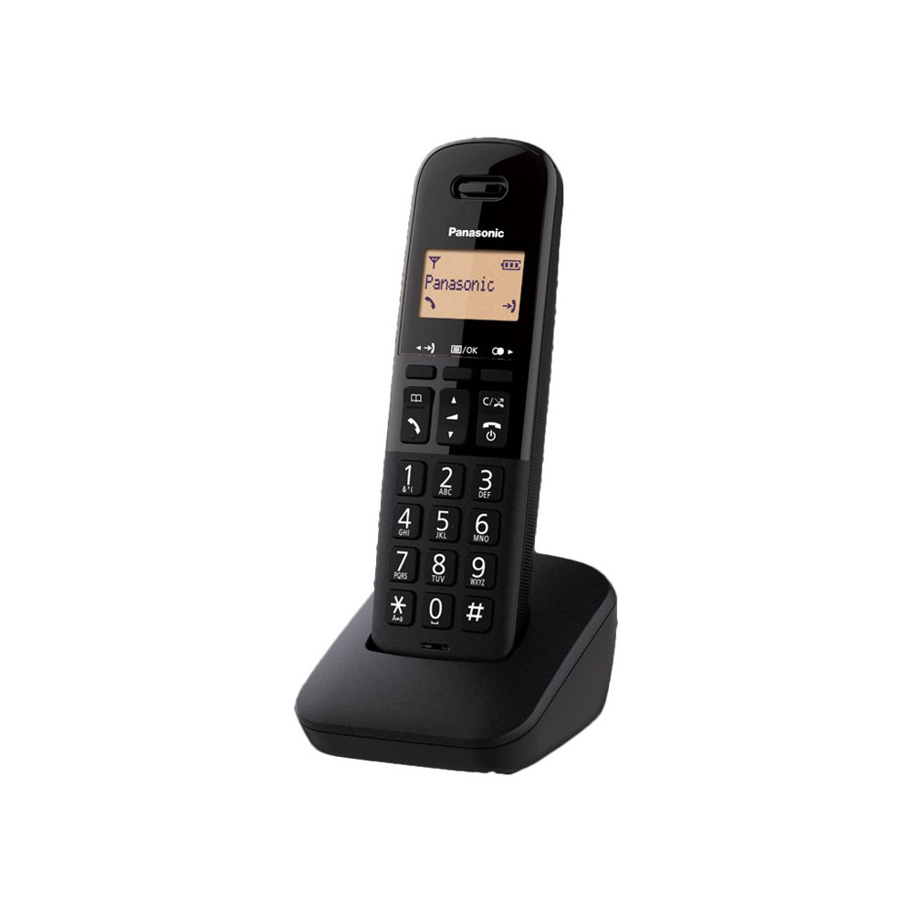 PANASONIC KX-TGB610JT (NERO) - TELEFONO CORDLESS - IMPUGNATURA ANTISCIVOLO - AUTONOMIA IN CHIAMATA 18H PANKXTGB610BK