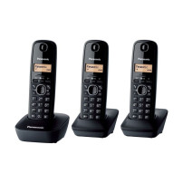 PANASONIC KX-TGB613JT (NERO) - TELEFONO CORDLESS TRIPLO - IMPUGNATURA ANTISCIVOLO - AUTONOMIA IN CHIAMATA 18H PANKXTGB613BK