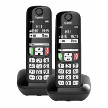 GIGASET E270 DUO (NERO) - TELEFONO CORDLESS SENIOR DOPPIO - VIVAVOCE - TASTI GRANDI SIEE270DUOBK