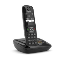 GIGASET AS690A (NERO) - TELEFONO CORDLESS - VIVAVOCE - SEGRETERIA SIEAS690ABK