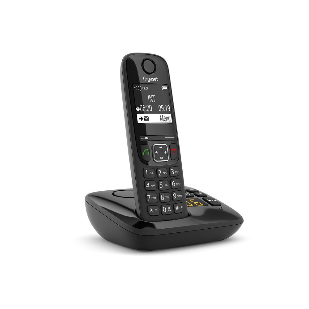 GIGASET AS690A (NERO) - TELEFONO CORDLESS - VIVAVOCE - SEGRETERIA SIEAS690ABK