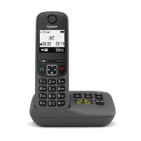 GIGASET AS490A (NERO) - TELEFONO CORDLESS - VIVAVOCE - SEGRETERIA SIEAS490ABK