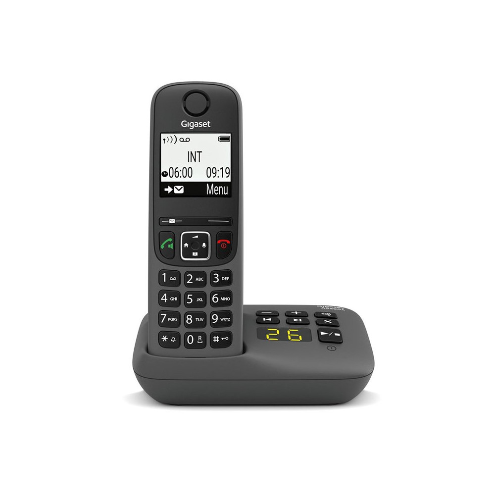 GIGASET AS490A (NERO) - TELEFONO CORDLESS - VIVAVOCE - SEGRETERIA SIEAS490ABK