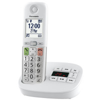 PANASONIC KX-TGU430EXW (BIANCO) - TELEFONO CORDLESS SINGOLO - SEGRETERIA - VIVAVOCE - TASTI GRANDI PANKXTGU430EXW