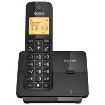 GIGASET ESSENTIAL 300 BLACK - TELEFONO CORDLESS SINGOLO - VIVAVOCE - RUBRICA 60 NUM SIEESSENTIAL300BK