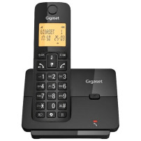 GIGASET ESSENTIAL 300 BLACK - TELEFONO CORDLESS SINGOLO - VIVAVOCE - RUBRICA 60 NUM SIEESSENTIAL300BK