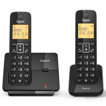 GIGASET ESSENTIAL 300 DUO BLACK - TELEFONO CORDLESS DUO - VIVAVOCE - RUBRICA 60 NUM SIEESSENTIAL300DUOBK
