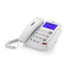BRONDI BRAVO 90 LCD (BIANCO) - TELEFONO CORDED - TASTI GRANDI - VIVAVOCE - DISPLAY - AUDIO BOOST - COMPATIBILE CON APPARECCHI AC