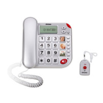 BRONDI SUPER BRAVO PLUS (ARGENTO) - TELEFONO CORDED - TASTI GRANDI - VIVAVOCE - DISPLAY - COMPATIBILE CON APPARECCHI ACUSTICI - 