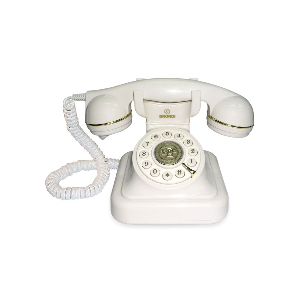 BRONDI VINTAGE 20 (BIANCO) - TELEFONO CORDED - DESIGN RETRO BROVINTAGE20W