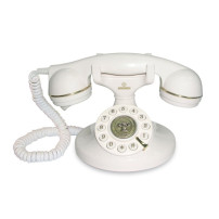 BRONDI VINTAGE 10 (BIANCO) - TELEFONO CORDED - DESIGN RETRO BROVINTAGE10W