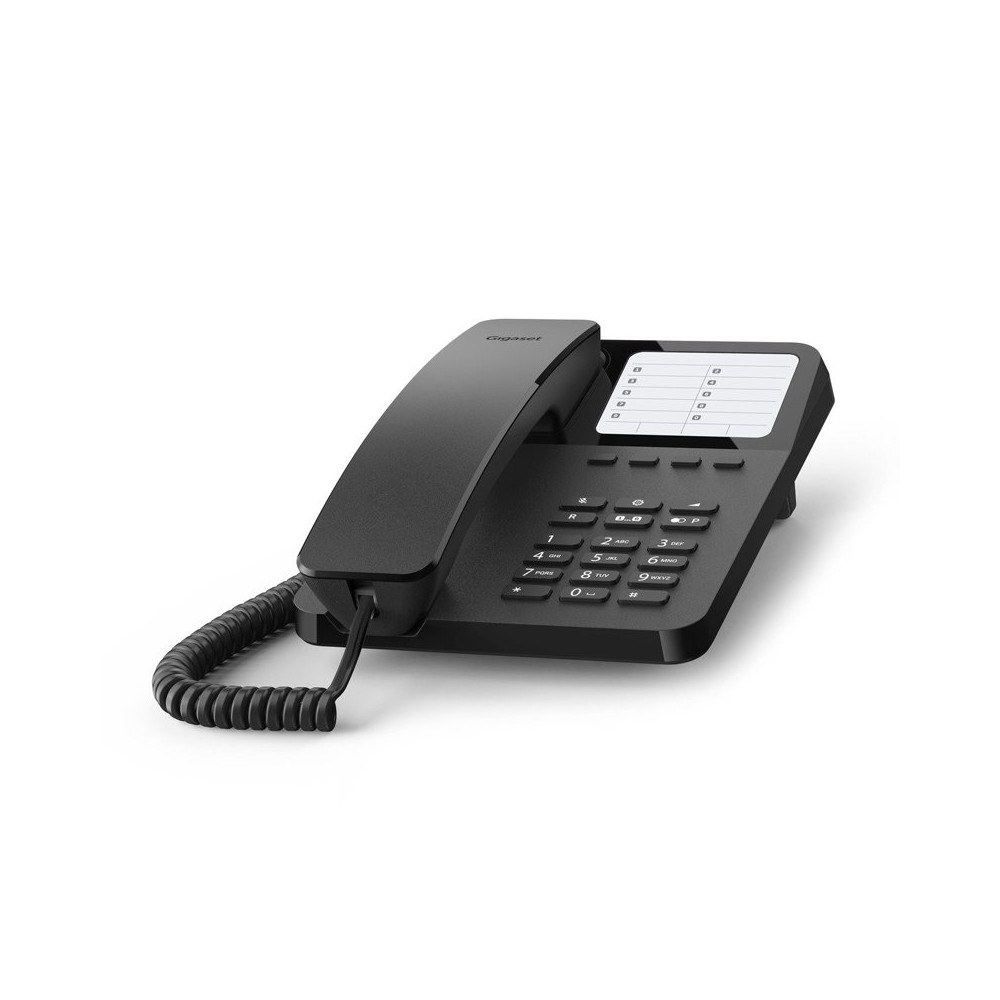 GIGASET DESK 400 (NERO) - TELEFONO CORDED - COMPATIBILE CENTRALINI TELEFONICI E APPARECCHI ACUSTICI SIEDESK400BK
